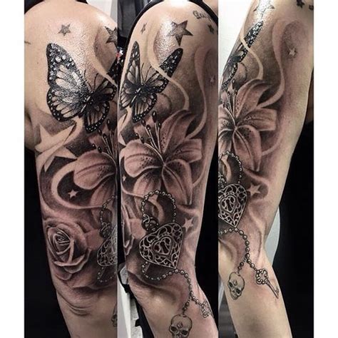 Tatuajes De Mariposas 【hermosas Y Femeninas】 Lily Tattoo Sleeve