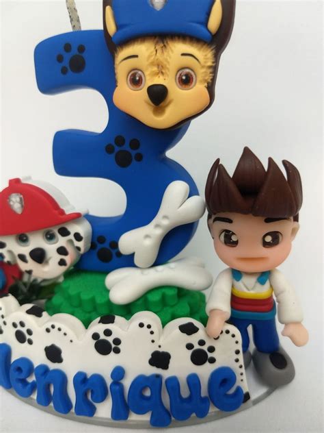 Vela Personalizada De Biscuit Patrulha Canina Elo