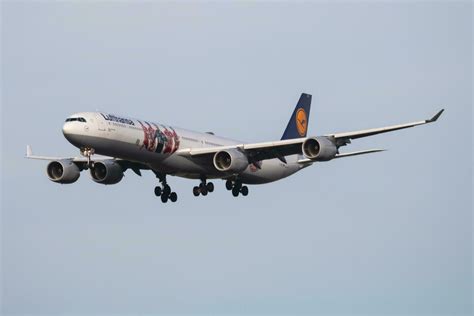 Lufthansa Special Livery Airbus A340 600 D AIHZ Passenger Plane Arrival