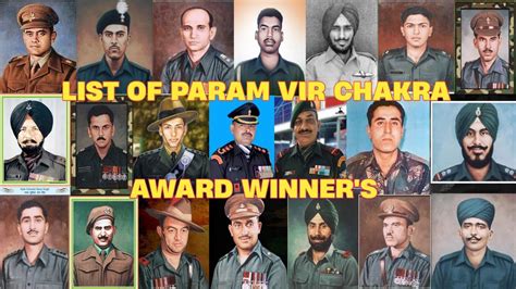 List Of 21 Param Vir Chakra Winners Real Hero S Of India YouTube