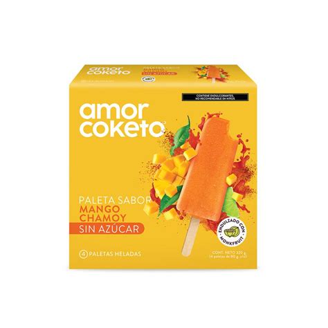 Paleta Mango Con Chamoy Sin Azúcar Amor Coketo 320 G Soriana