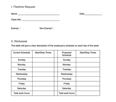 Flex Time Policy Template