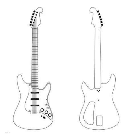 Guitar Template Printable - Free Printable