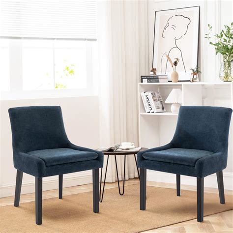 Snapklik Colamy Modern Dining Chairs Set Of Upholstered Fabric