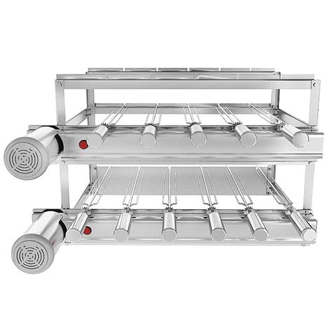 Churrasqueira Grill TRIPLA Inox SEVEFORT 11 Espetos Giratórios Ok Grill