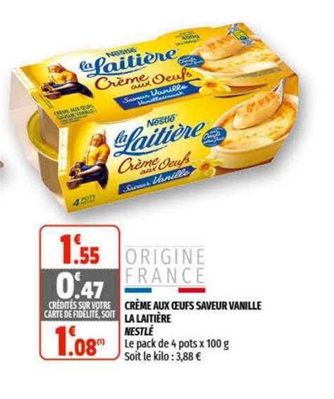 Promo Crème Aux œufs Saveur Vanille La Laitière Nestlé chez Coccinelle