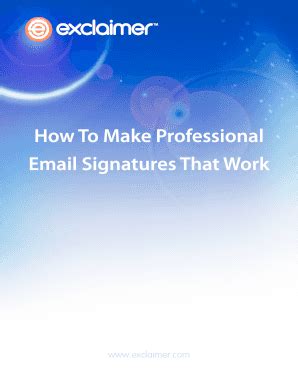 Fillable Online Email Signatures That Work Fax Email Print PdfFiller