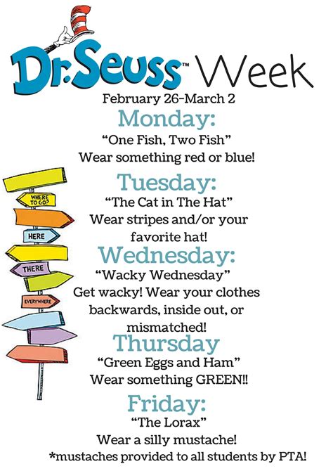 Finallydress Up Days Everyone Can Participate In Drseussweek Pta Dr Seuss Preschool