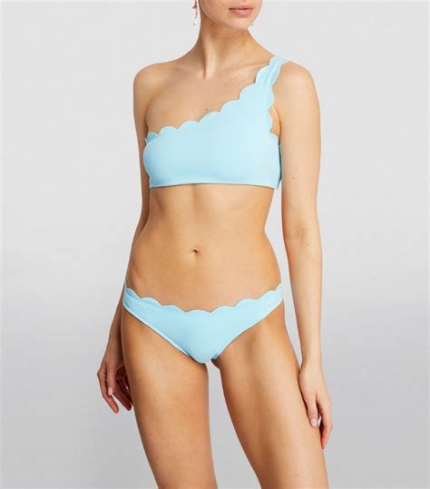 Womens Marysia Blue Scalloped Santa Barbara Bikini Top Harrods Uk