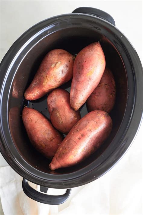 Super Easy Slow Cooker Sweet Potatoes My Forking Life