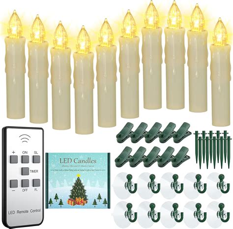 Windows Candles PChero 10 Packs Waterproof Dimmable Warm White LED