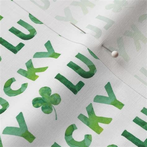 Lucky Watercolor Fabric Spoonflower