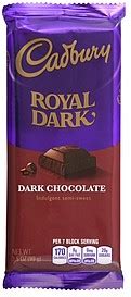 Cadbury Dark Chocolate Indulgent, Semi-Sweet 3.5 oz Nutrition Information | ShopWell