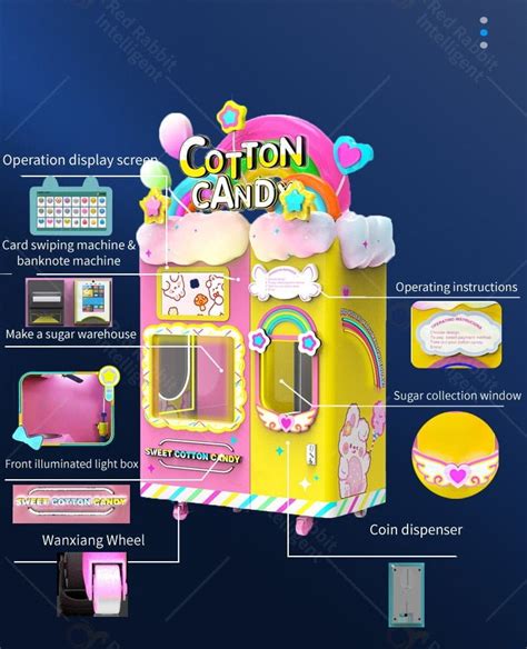 Cotton Candy Vending Mainche丨 丨 Commercial Cotton Candy Machine Redrabbit