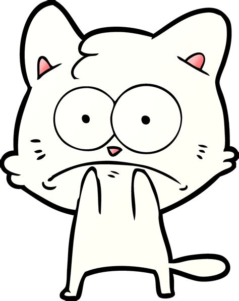 Cartoon Nervous Cat 12547637 Vector Art At Vecteezy