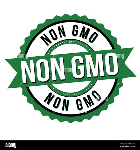 Non GMO Label Or Sticker On White Background Vector Illustration Stock