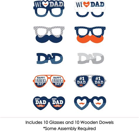 Buy Big Dot Of Happiness Happy Fathers Day Glasses Paper Card Stock