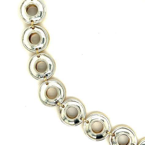 Paloma Picasso For Tiffany And Co 18k Yellow Gold And Silver Link Necklace For Sale At 1stdibs