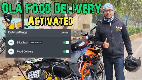 Finally Ola Food Delivery Activated Ola Bike Taxi Part Time Earnings