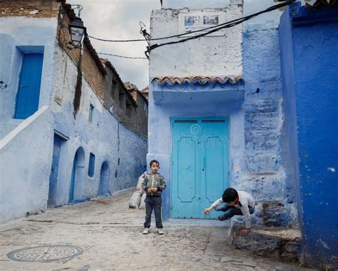 Chefchaouen Pueblo Azul En Marruecos Fotografía editorial Imagen de