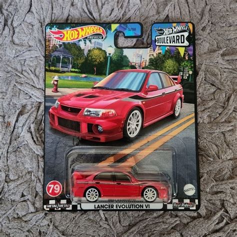 Jual Hot Wheels Boulevard Mitsubishi Lancer Evolution VI Merah Shopee