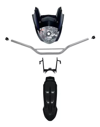 Kit Paralama Carenagem Farol Yamaha Xt Preto Todos Anos