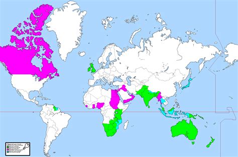 The British Empire At Its Territorial Peak Vs Countries That Drive On The Left Instead Of The