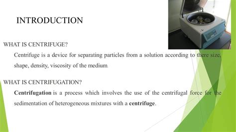 Centrifuge Principle And Application