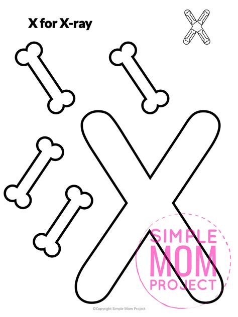 Free Printable Letter X Craft Template Simple Mom Project