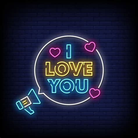 I Love You Neon Signs Style Text Vector 2418325 Vector Art At Vecteezy