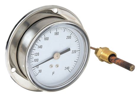 30° To 240°f 3 5 In Dial Dia Analog Panel Mount Thermometer 13g230 13g230 Grainger