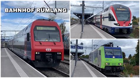 Z Ge Beim Bahnhof R Mlang Trains At R Mlang Station Youtube