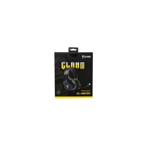 HEADSET GAMER FIO JUNGLE CL HM709 PRETO LED CLANM MGSshop