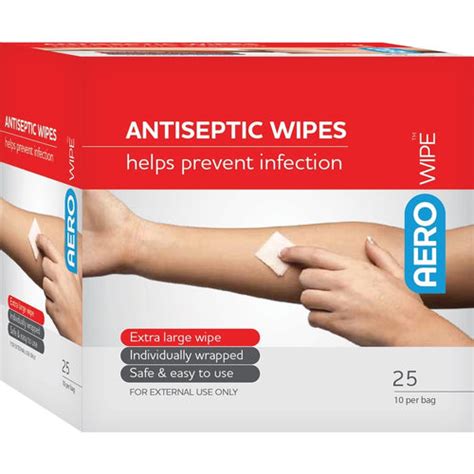 Antiseptic Wipes First Aid Kit Refills Pk 250 Wipes X1 Safety