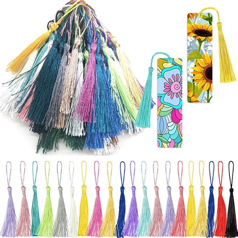 100Pcs 13cm Silky Tassels Bookmark Tassels Bulk Soft Craft Mini Tassels