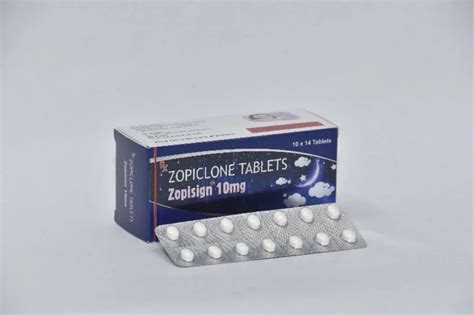 Zopiclone 10mg Zopisign 10mg Tablet At Rs 80stripe Zopiclone In