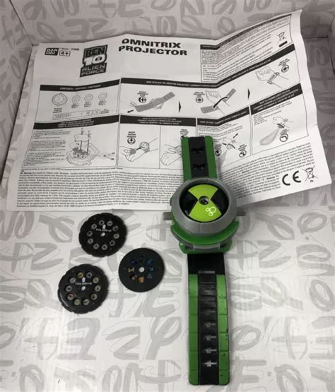 BEN 10 ALIEN Force Omnitrix Illuminator Projector Watch 3 Discs