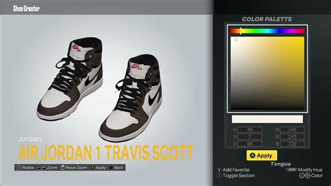 NBA 2K23 Shoe Creator Air Jordan 1 Travis Scott YouTube