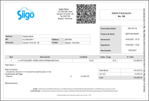 Elabora Tu Nota D Bito Electr Nica Portal De Clientes Siigo Software