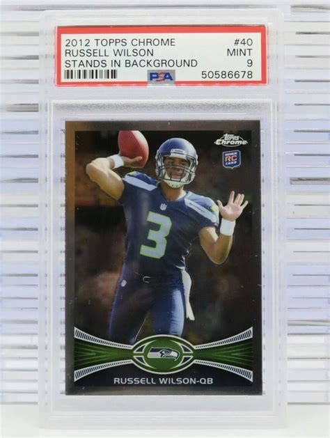 2012 Topps Chrome Throwing Hand Visible 40 Russell Wilson RC For