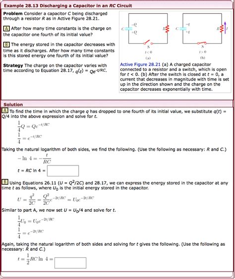 Charging And Discharging A Capacitor In An R C Circuit Equations