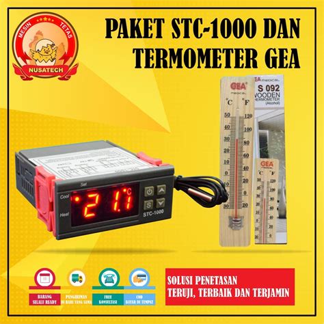 Jual Paket Alat Mesin Tetas STC 1000 Thermometer Kayu GEA Shopee