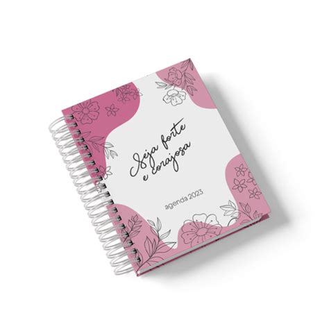 Agenda Personalizada Seja Forte E Corajosa Pink