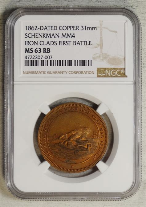 Iron Clads First Battle Commemorative Token Schenkman Mm