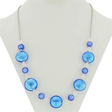 Murano Necklaces Oceano Murano Glass Necklace Blue