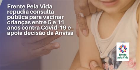 Frente Pela Vida repudia consulta pública sobre vacinação de crianças