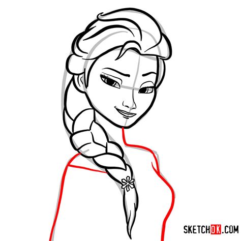 Elsa Cartoon Drawing For Kids