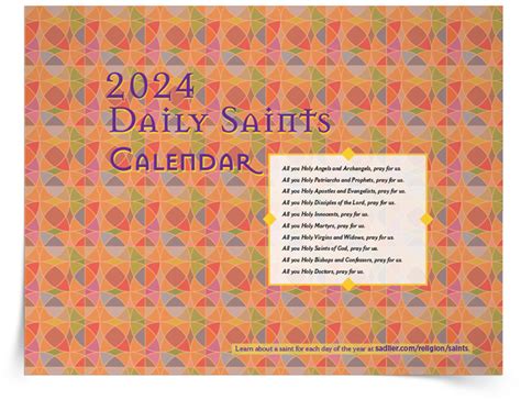 Daily Saints Calendar Download Sadlier Religion