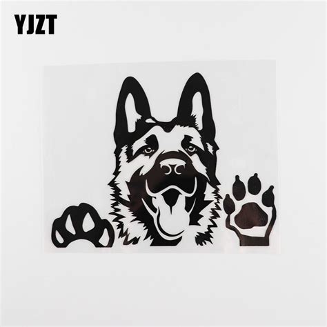 Yjzt 156x123cm Art Decal German Shepherd Dog Vinyl Car Sticker Black