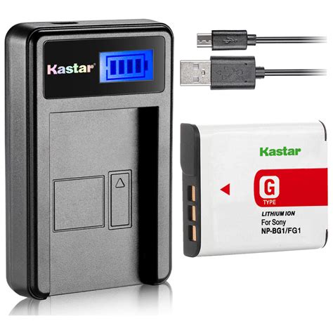 Kastar Battery LCD Charger For Sony NP BG1 NPBG1 Sony Cyber Shot DSC